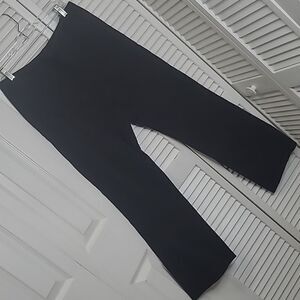 Faconnable sz 12 black front zipper button closure slacks